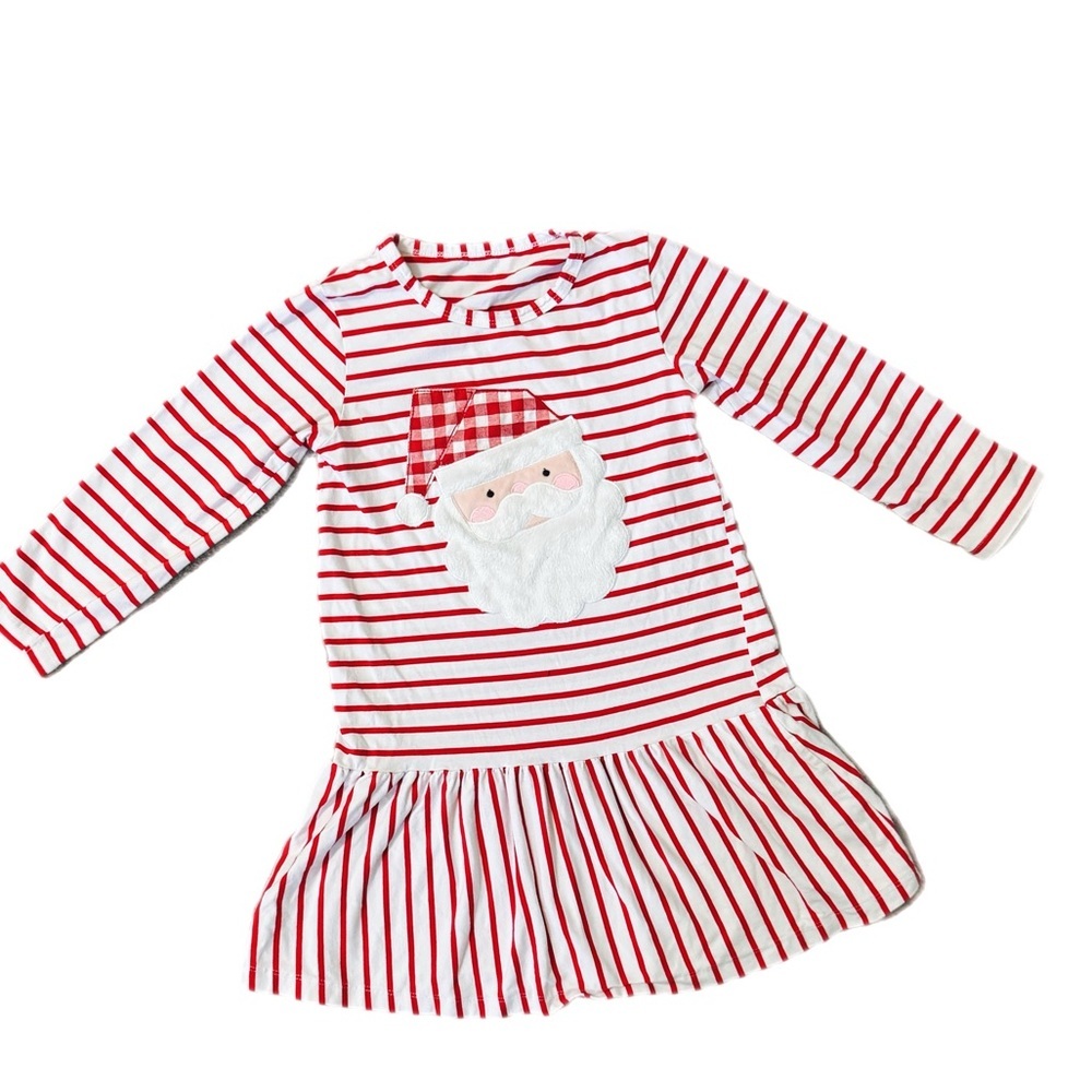 Red and White Striped Santa Dress/Tunic